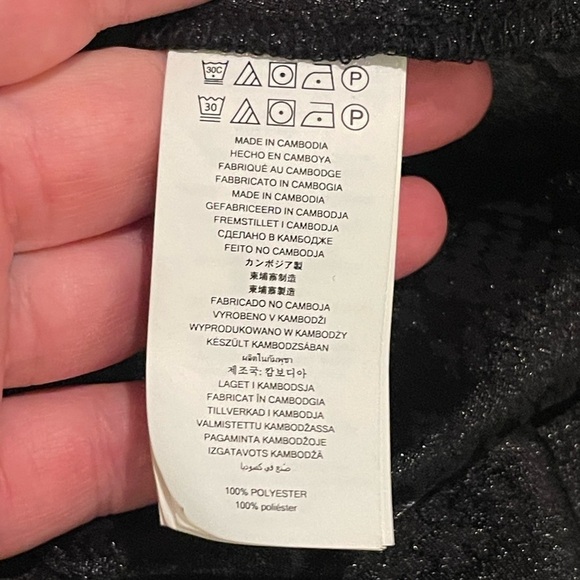 Michael Michael Kors NWT black snakeskin handkerchief hem jacquard to blouse - Picture 6 of 9